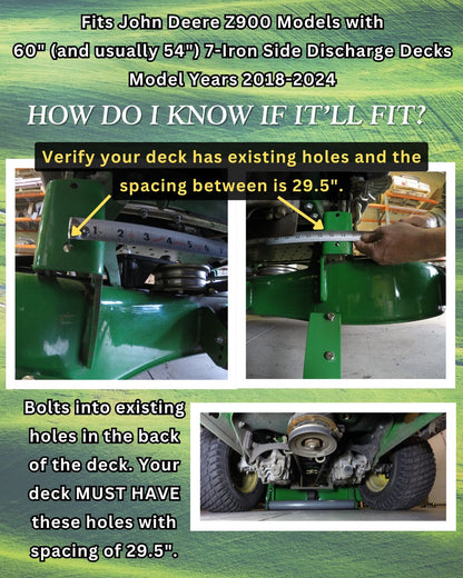 Lawn Striping Kit for 2016-2024 John Deere 915B with 60" 7 Iron deck, Tires or Tweels